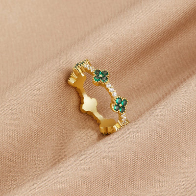 Abril - Anillo de Cristal de Trébol