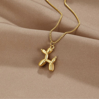 Collar de Bola Dorada con Forma de Animal
