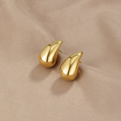Pendientes de gota de oro Ame