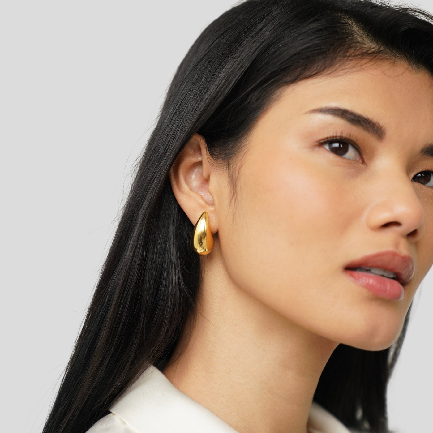 Pendientes de gota de oro Ame
