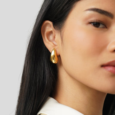 Pendientes de gota de oro Ame