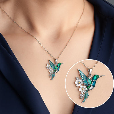 Hermosa Collar de Colibrí con Pendientes de Regalo – Oferta por Tiempo Limitado