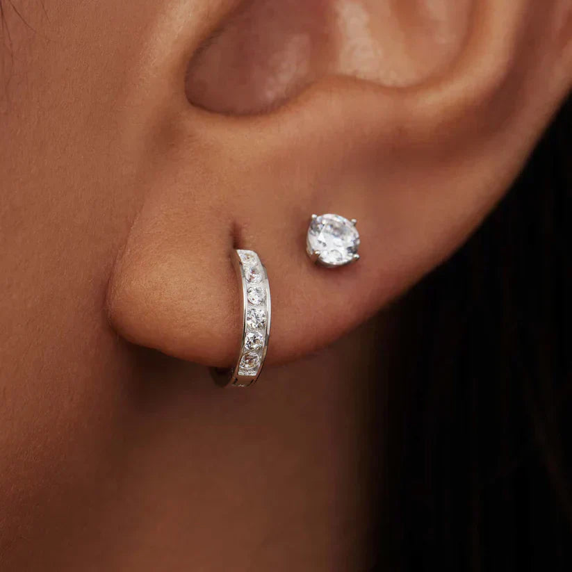 Pendientes de Piedra Dara Brillane | Oro Blanco