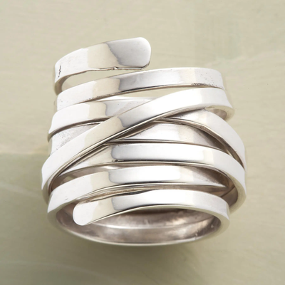Bliss - Anillo de Plata Vintage de Capa Gruesa