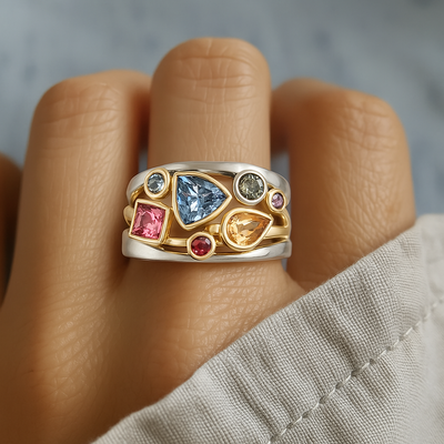 Anillo Vintage Bunter Zircón