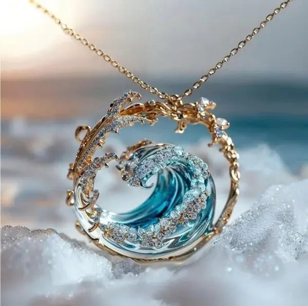 Collar Colgante de Juramento Inspirado en el Océano