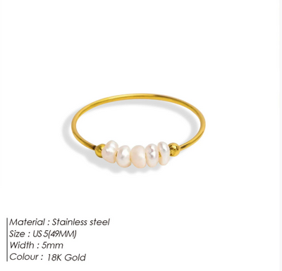 Gracia - Anillo de Perla de Agua Dulce