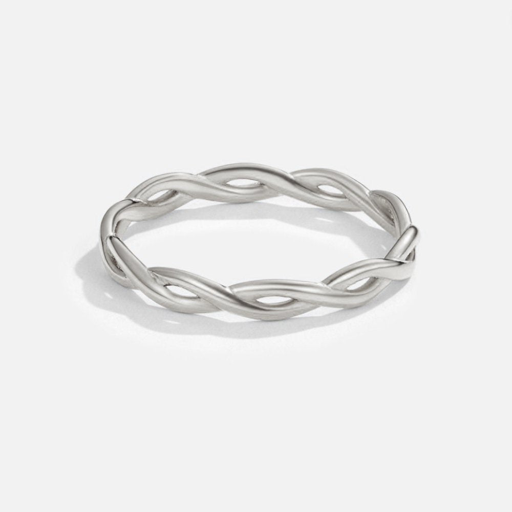 Anillo Giratorio de Plata de 18K Infinity