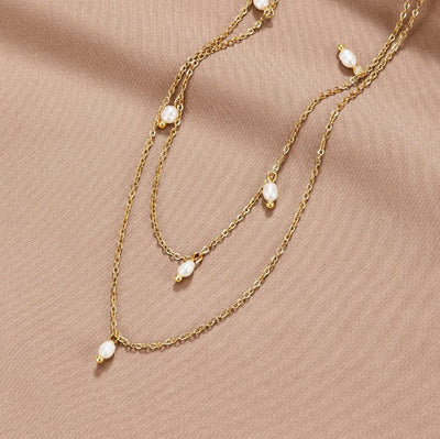 Collar Capa con Perlas Kay