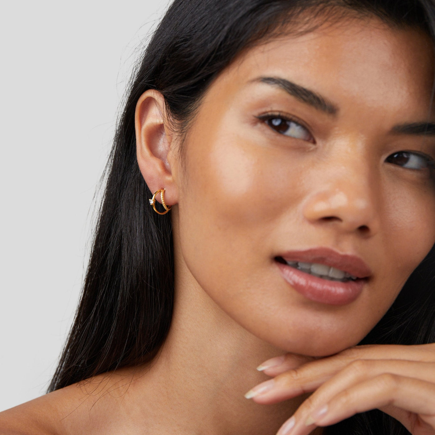 Pendientes de oro con cristal Artie