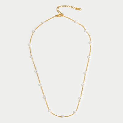 Collar de Perlas de Oro Puro