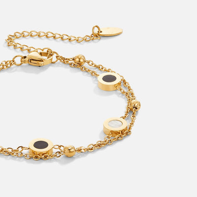 Pulsera de Piedra Ónice y Blanca