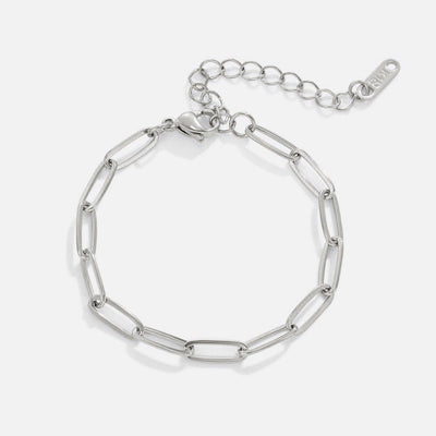 Pulsera de Clip de Oficina Plateada