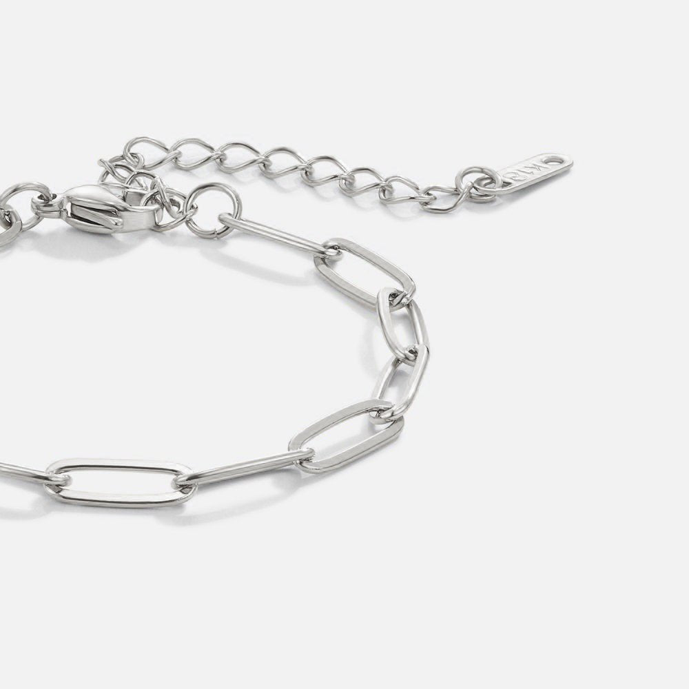 Pulsera de Clip de Oficina Plateada