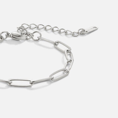 Pulsera de Clip de Oficina Plateada