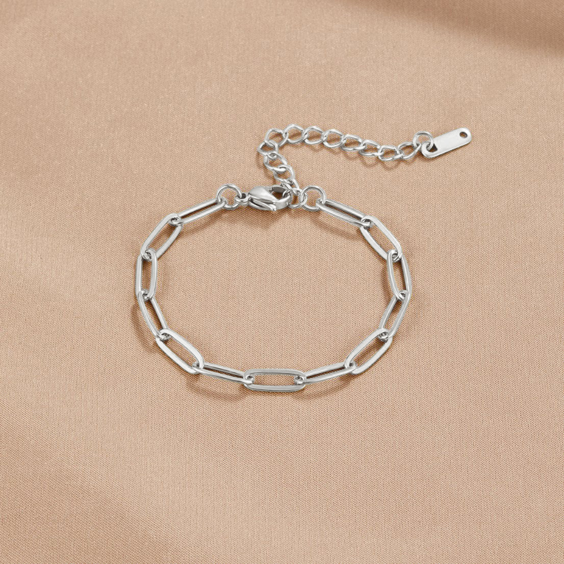 Pulsera de Clip de Oficina Plateada