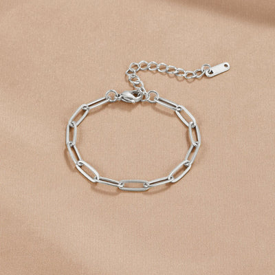 Pulsera de Clip de Oficina Plateada