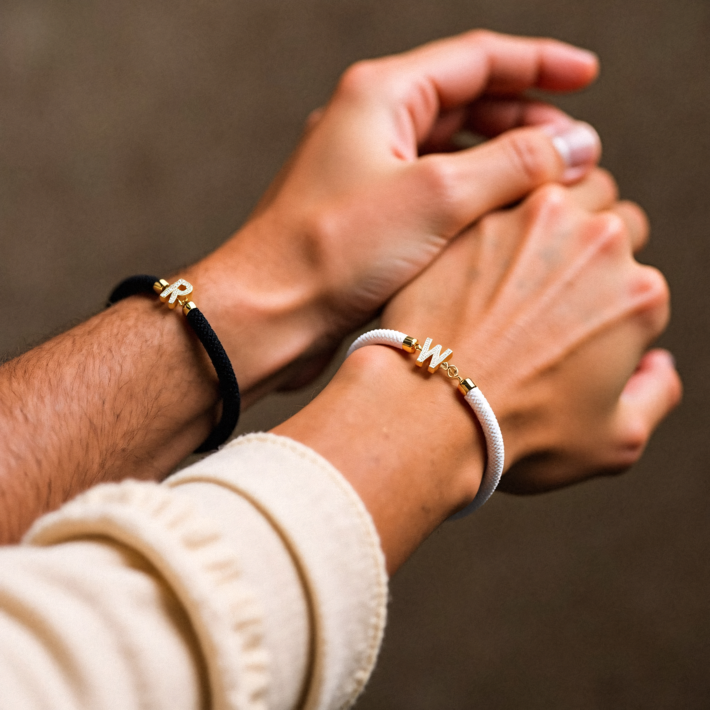 Pulsera Inicial de Diamante de Unidad Personalizada