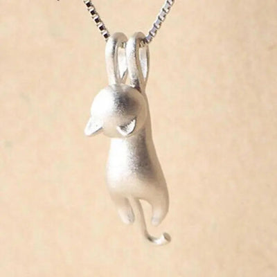 Collar de Gato Juguetón de Plata Esterlina 925