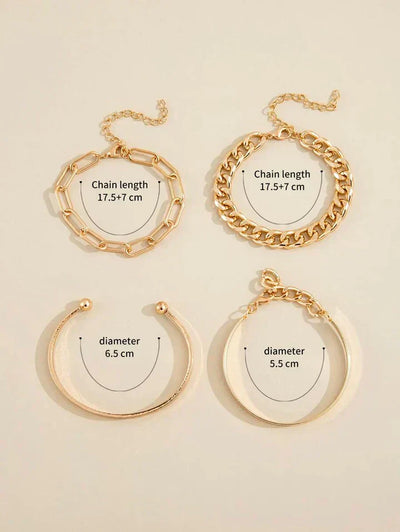 Conjunto de Pulseras Elan Mercer | Oro