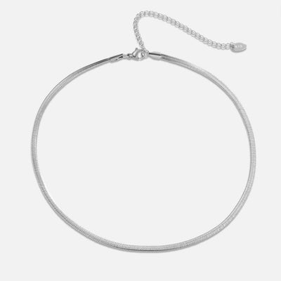 Collar de Cadena de Serpiente de Plata Sarya