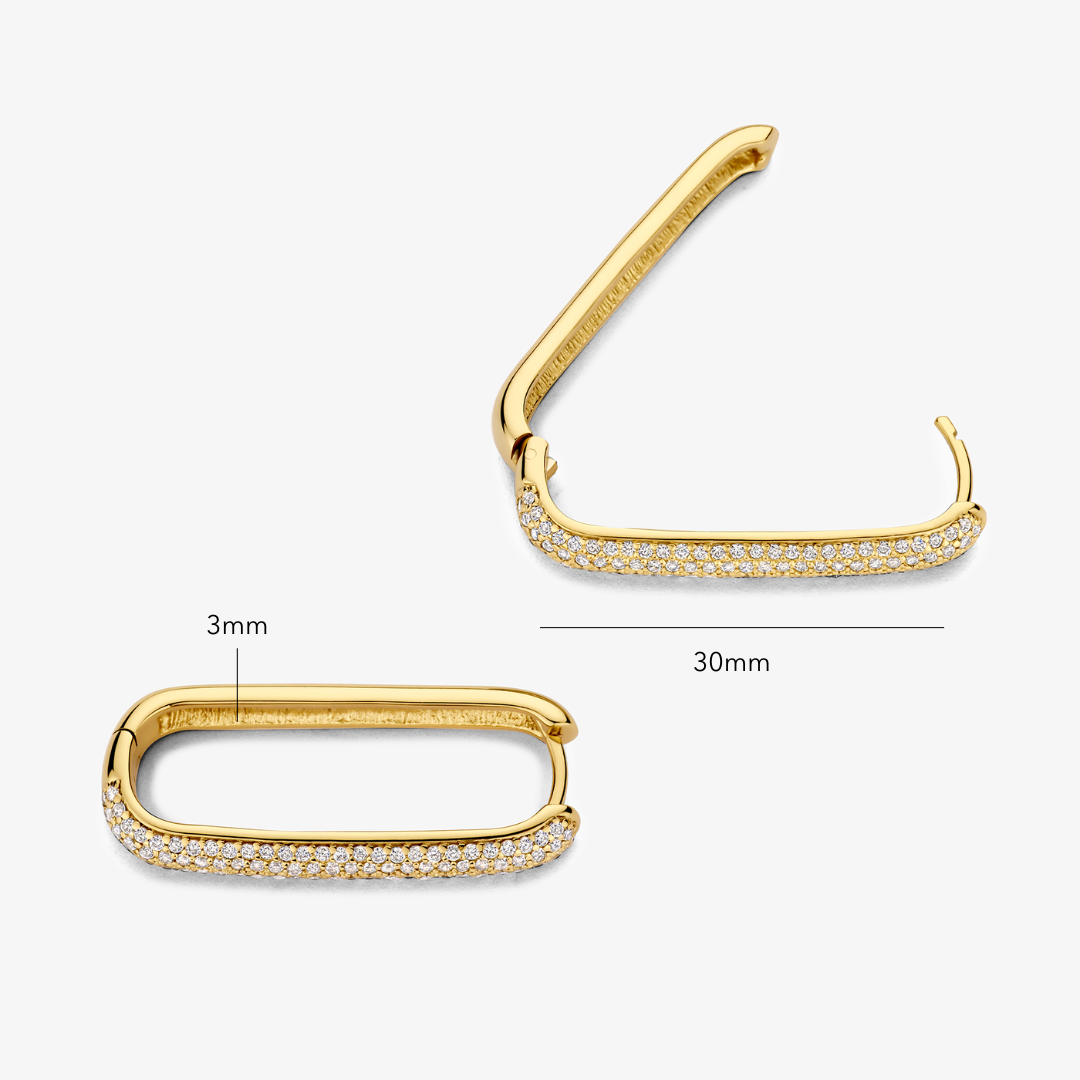 Aros Pavé de Gran Tamaño | Oro