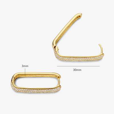 Aros Pavé de Gran Tamaño | Oro