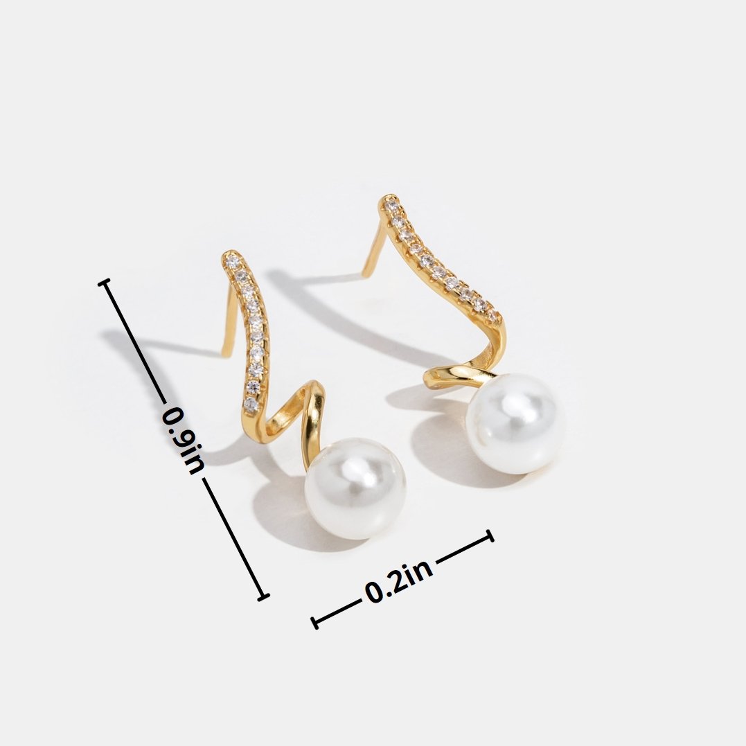 Pendientes Tam Perla Onda