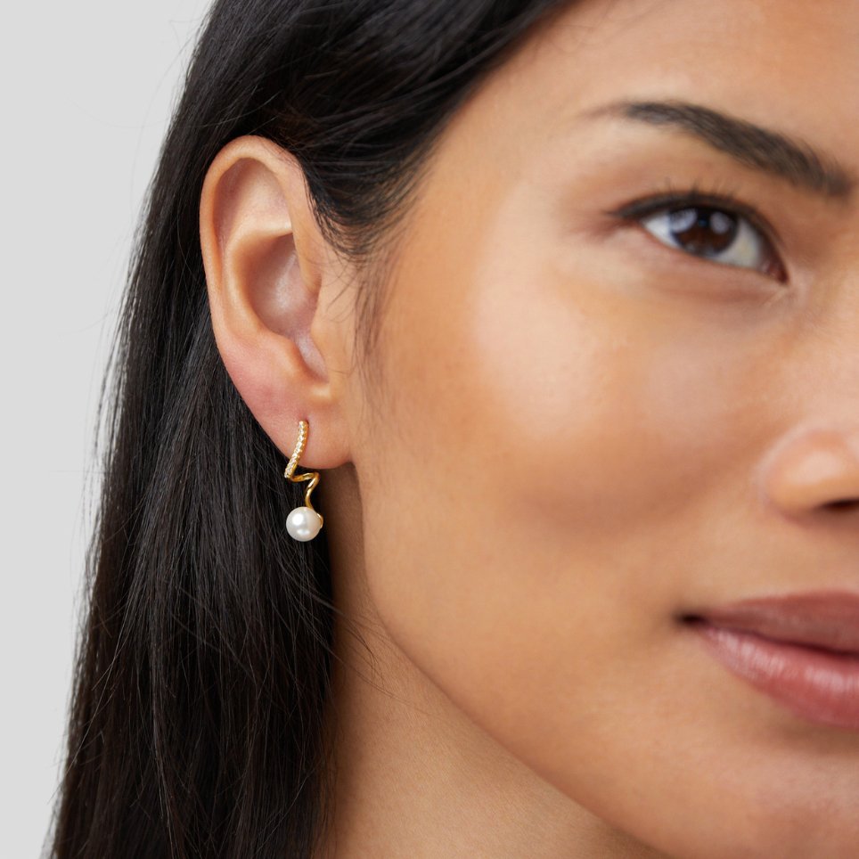 Pendientes Tam Perla Onda