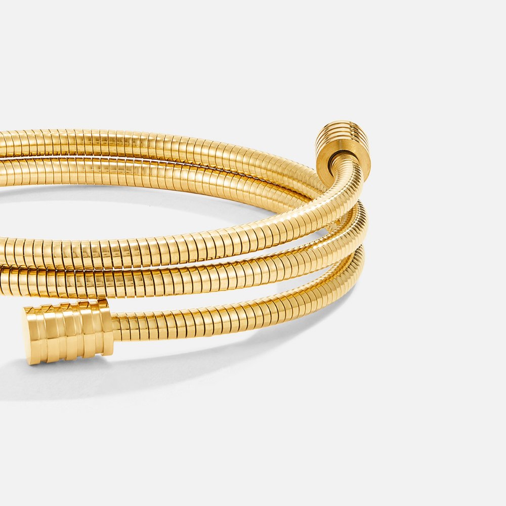 Pulsera de oro retorcida