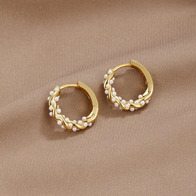 Pendientes de Aro de Perla Vale