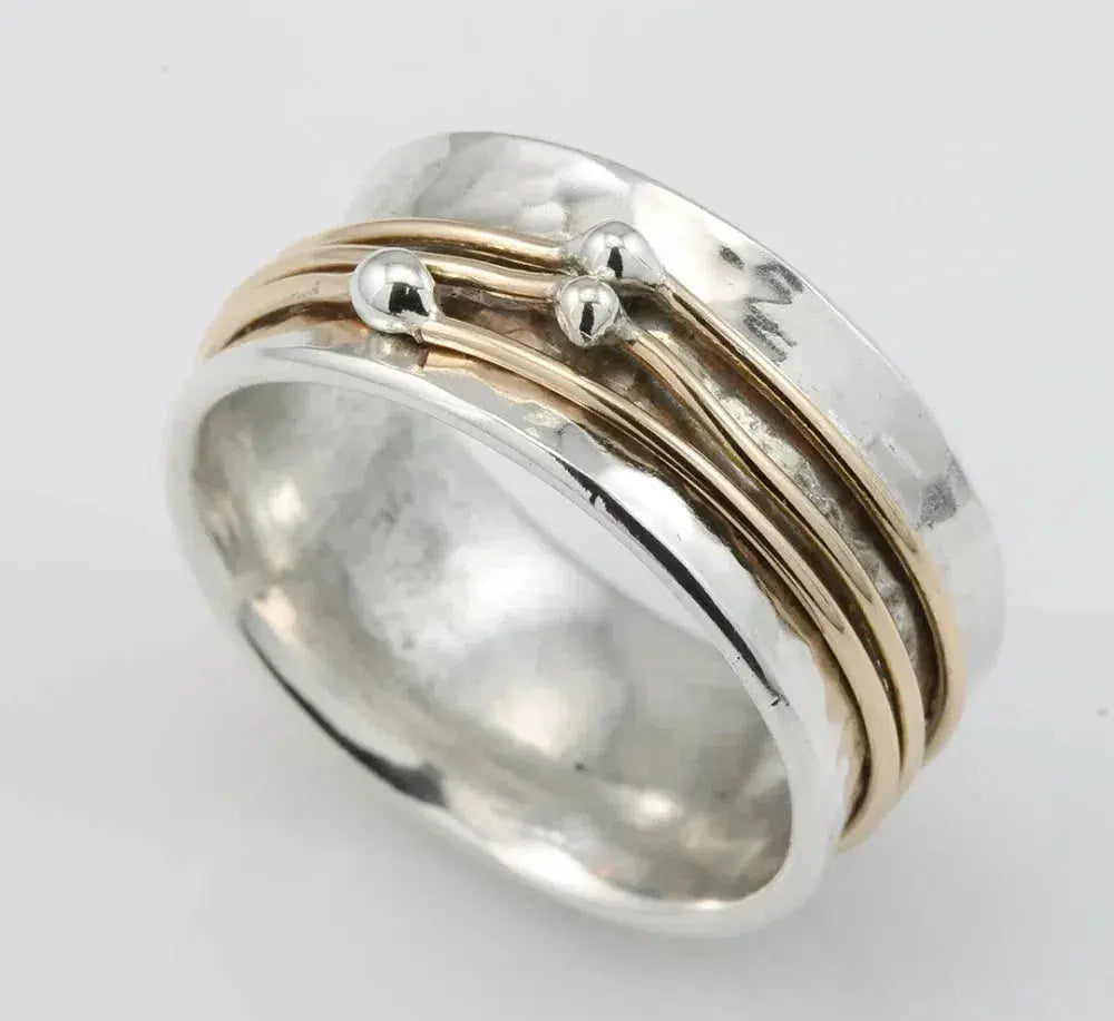 Anillo de Plata Capa Dorada Vintage