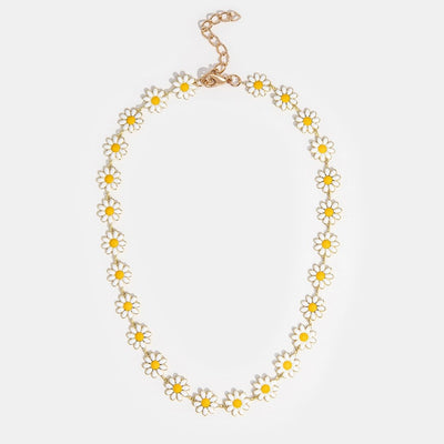 Collar de margarita blanca